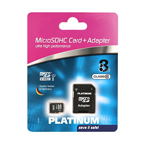 Micro-SD 8GB PLATINUM High Speed microSDHC Karte 8GB