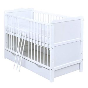 Mitwachsendes Kinderbett Baby Delux Babybett Jack 140×70 Weiß