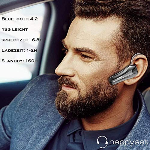 Mono-Headset happyset Bluetooth Headset 4.2 für Handy