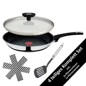 Pfanne mit Deckel Tefal B12595 Jamie Oliver Edelstahl 28 cm, 3 TLG