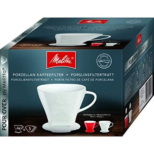 Porzellan-Kaffeefilter Melitta 219032 Filter Größe 1×4 Rot