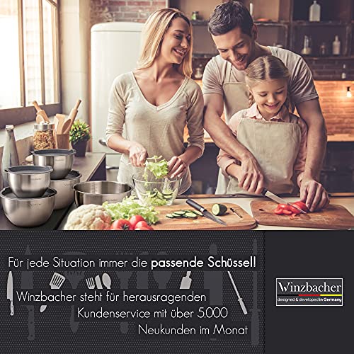 Rührschüssel (Edelstahl) Winzbacher ® Edelstahl Schüssel, 5er Set