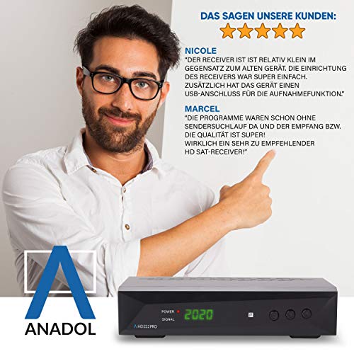 SAT-Receiver WLAN Anadol, HD 222 PRO Sat Receiver, Timeshift