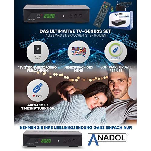 SAT-Receiver WLAN Anadol, HD 222 PRO Sat Receiver, Timeshift