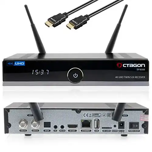 Die beste SAT-Receiver WLAN Octagon SF8008 UHD 4K inkl. Babotech® 2026 Test Bestseller SAT-Receiver WLAN Octagon SF8008 UHD 4K inkl. Babotech®