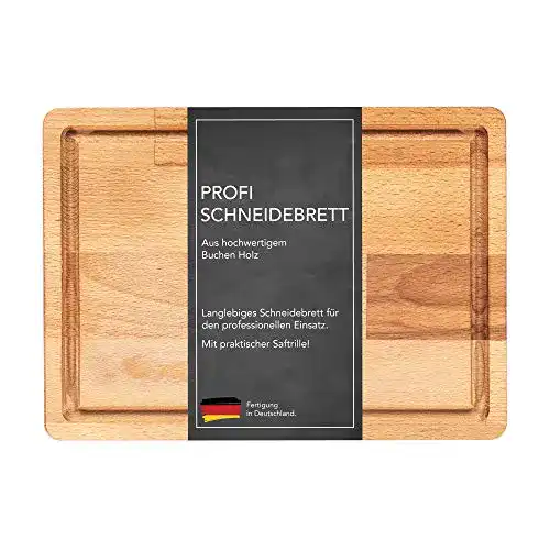 Schneidebrett (Holz) Streambrush, massiv Buche, 25,5×18,5