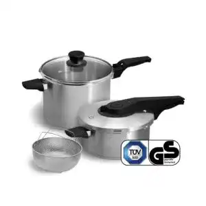 Schnellkochtopf-Set Springlane Kitchen Edelstahl, 2er-Set