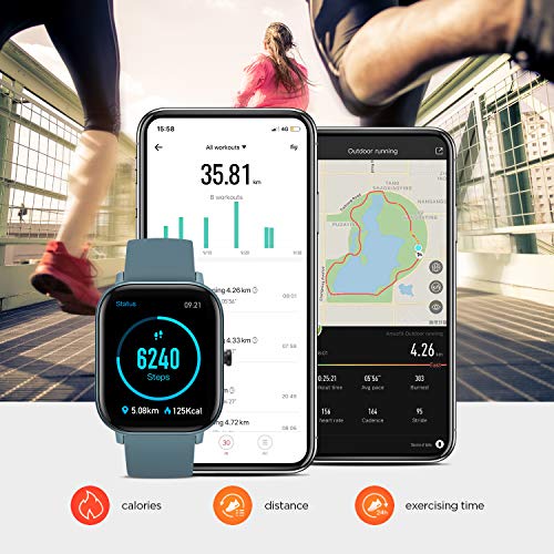 Smartwatch Amazfit GTS mit 12 Sportmodi, GPS 1.65” AMOLED