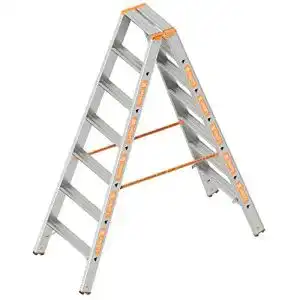 Stufenstehleiter LAYHER 1043007 Topic 7 Aluminium 2×7 Stufen