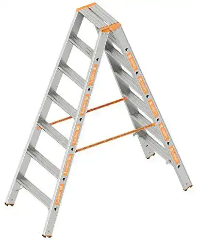 Stufenstehleiter LAYHER 1043007 Topic 7 Aluminium 2×7 Stufen