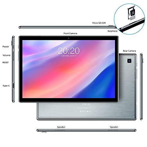Tablet LTE TECLAST Tablet 10 Zoll, 4G LTE P20HD Android 10 Tablet