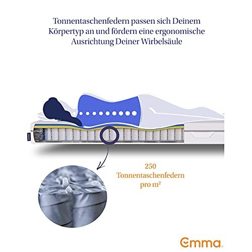 Taschenfederkernmatratzen EMMA One Federkern® 80x200cm