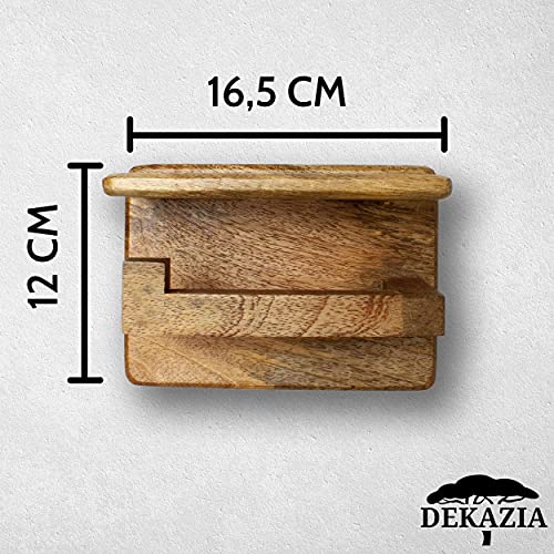 Toilettenpapierhalter ohne Bohren DEKAZIA ® Holz