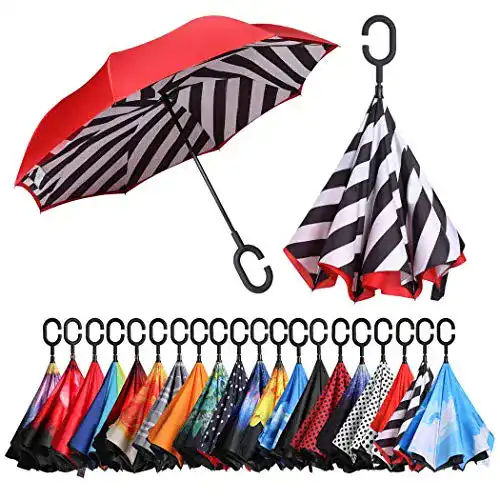 Umgekehrter Regenschirm Eono Amazon Brand Stockschirm