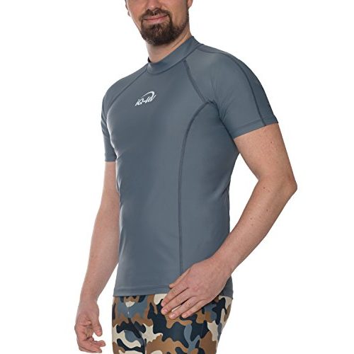 UV-Shirt iQ-UV Herren UV 300 Slim Fit Kurzarm T-Shirt, grau