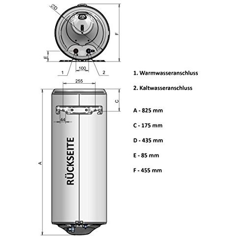 Warmwasserspeicher 80 Liter eldom Warmwasserspeicher Style 80L