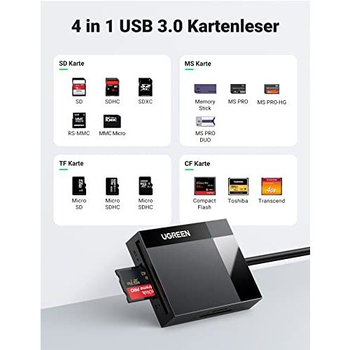 XQD-Kartenleser UGREEN USB 3.0 Kartenleser 4 in 1
