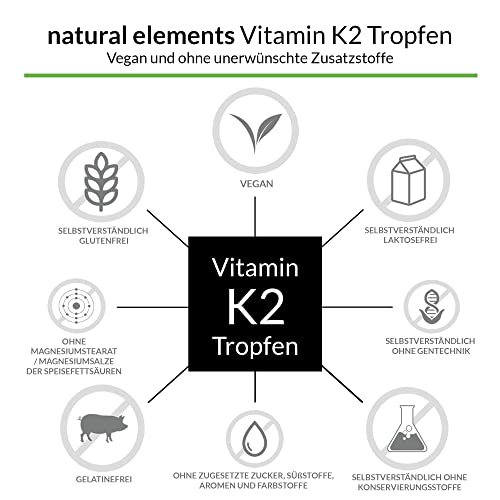 Abnehmtropfen natural elements Vitamin K2 MK-7 200µg, 50ml