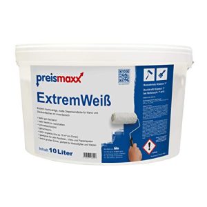 Abwaschbare Wandfarbe Preismaxx Wandfarbe weiß, 10 Liter