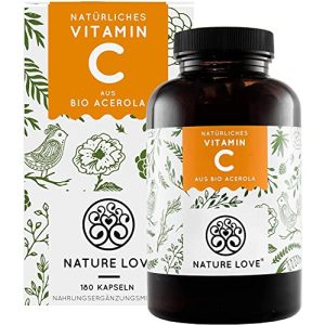 Acerola-Kapseln Nature Love ® Natürliches Vitamin C, 180 Kapseln