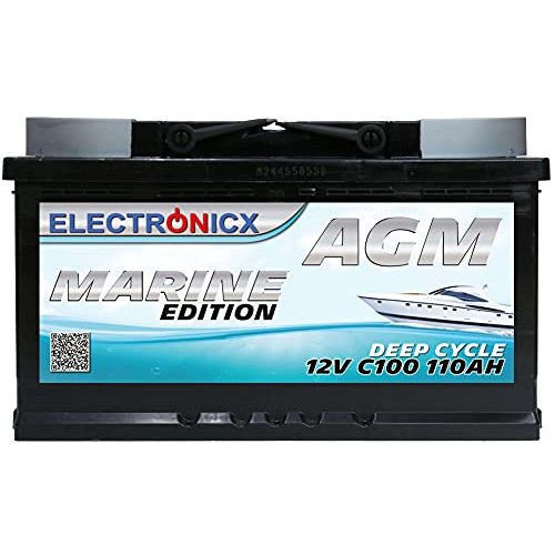 AGM-Batterie 110Ah Electronicx AGM Batterie 12v Marine Edition