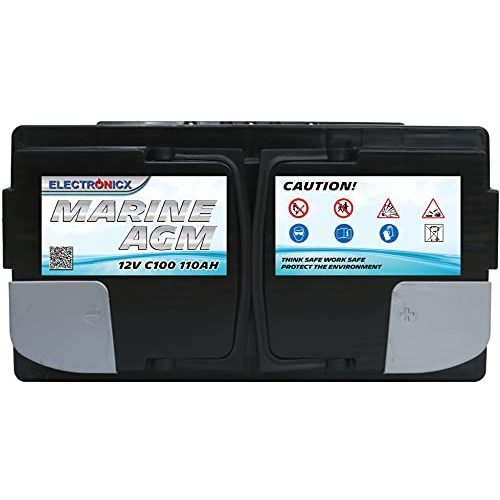 AGM-Batterie 110Ah Electronicx AGM Batterie 12v Marine Edition