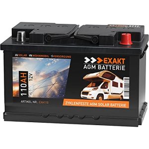 AGM-Batterie 110Ah Exakt AGM Batterie 12V Solarbatterie
