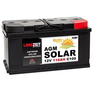 AGM-Batterie 110Ah LANGZEIT Batterien Solarbatterie 12V
