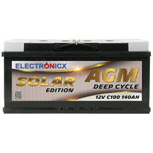 AGM-Batterie 140Ah Electronicx Solarbatterie 12v Solar Edition