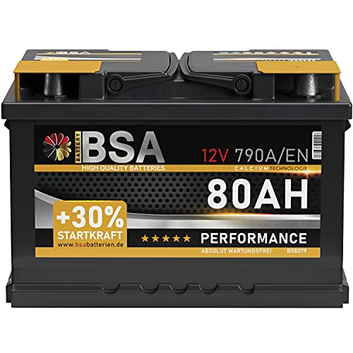 AGM-Batterie 80Ah BSA BATTERY HIGH QUALITY BATTERIES BSA