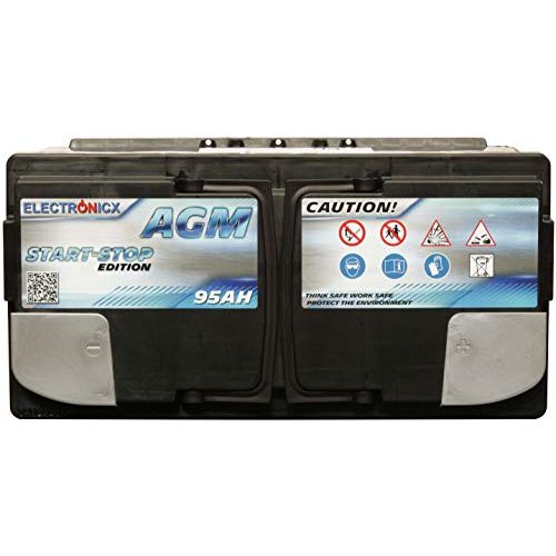 AGM-Batterie 95Ah Electronicx AGM Autobatterie Starterbatterie