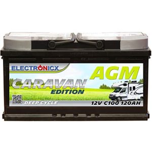 AGM-Batterie Wohnmobil Electronicx Caravan Edition 120 AH 12V