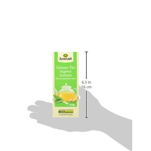 Alnatura-Tee Alnatura Bio Grüner Tee Ingwer Lemon, 20 x 1.5g