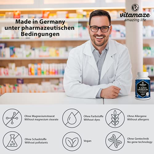 Alpha-Liponsäure Vitamaze – amazing life R- hochdosiert, 200 mg