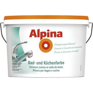 Alpina-Farbe Alpina 5 Liter Bad & Küchen Spezialfarbe, Weiss Matt