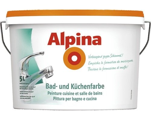 Die beste alpina farbe alpina 5 liter bad kuechen spezialfarbe weiss matt Bestsleller kaufen