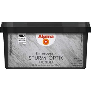 Alpina-Farbe Alpina Effektfarbe Farbrezepte STURM-OPTIK silber 1 l