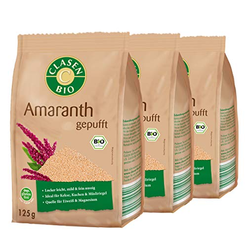Die beste amaranth clasen bio 3x gepufft vegan und glutenfrei 125 g Bestsleller kaufen