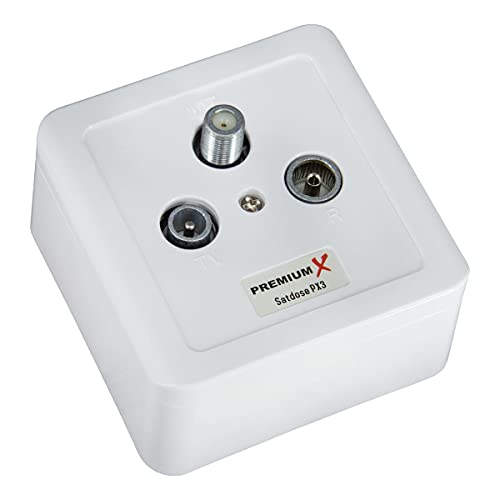 Antennendose PremiumX PX3 3-Fach Aufputz Unterputz