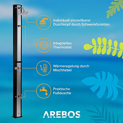 Arebos-Solardusche Arebos Solardusche 35L & Bodenplatte