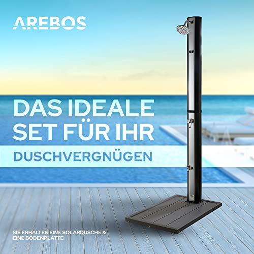 Arebos-Solardusche Arebos Solardusche 35L & Bodenplatte