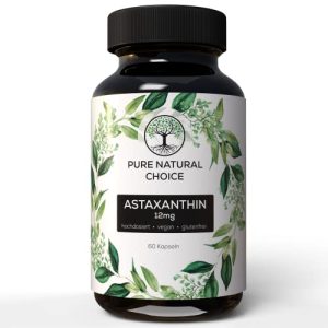 Astaxanthin 12mg Pure Natural Choice, 4 Month Supply, Capsules