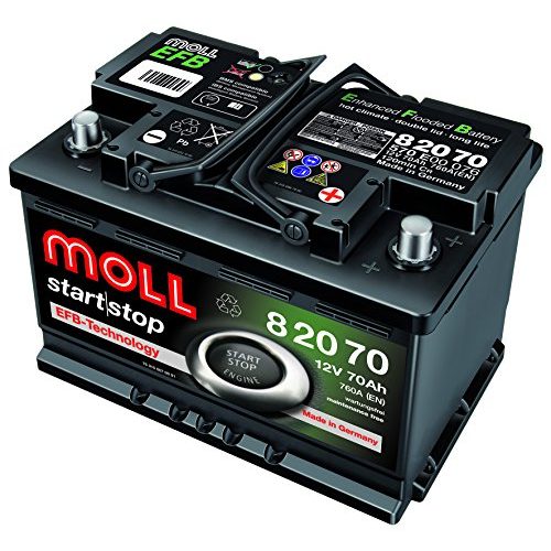 Autobatterie 62 Ah Moll Start|Stop EFB 82070 12V 70Ah
