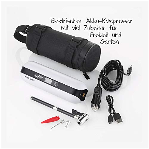 Ballkompressor FISCHER 50375 Akkukompressor, elektrische Luftpumpe