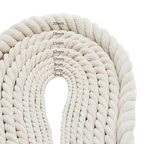 Baumwollseil fastar Seil Baumwolle, handgefertigt, 12mm/20m