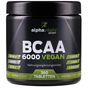 BCAA-Kapseln alphavitalis BCAA 6000 vegan, 360 Tabletten