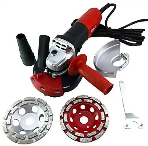 Betonschleifer Werkmax Set – Flex Winkelschleifer + WM Absaughaube + 2 x Diamantschleiftopf