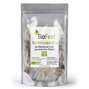 Bio-Ashwagandha-Kapseln BioFeel, BIO Ashwagandha, 120 Stk.