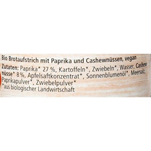 Bio-Brotaufstrich Alnatura Bio Brotaufstrich Paprika-Cashew, 12er