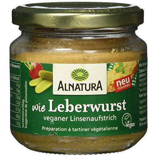 Bio-Brotaufstrich Alnatura wie Leberwurst veganer Aufstrich, 6er